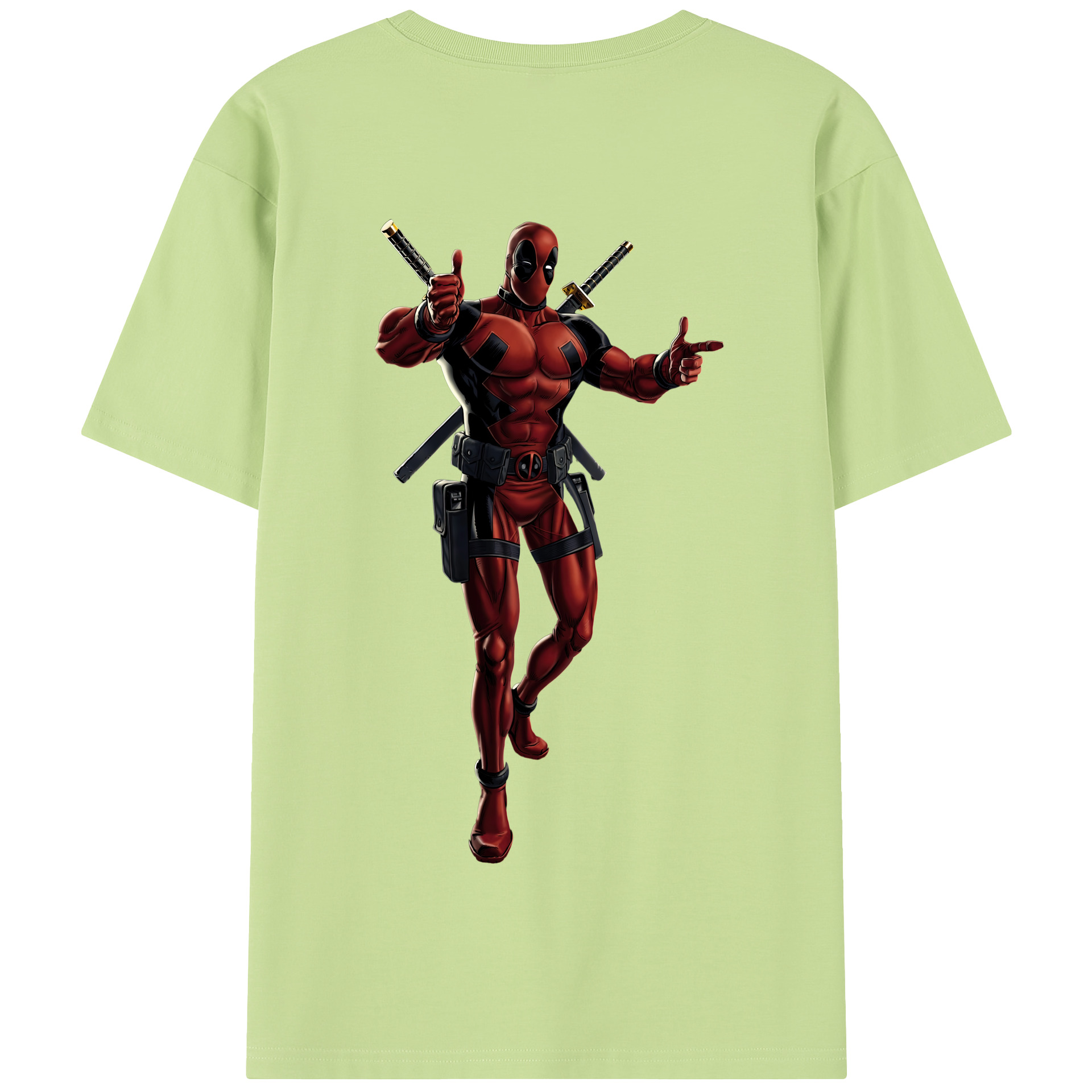 （画像用） Deadpool デッドプール 綿100％半袖Tシャツ（背面プリント）